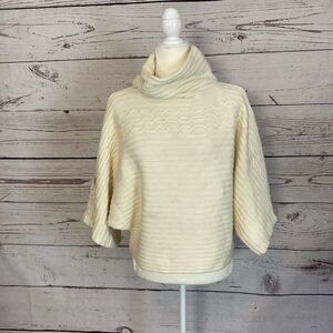 Rachel Zoe Sweater Womens‎ M Ivory Rosa Turtleneck Dolman Sleeve Knit Pullover